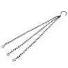 Cadena de Hierro Doble Ocho Negra de 39 cm Cadena de Hierro Cadena Colgante para Maceta Negra Cadena para Colgar Maceta Cadena para Cesta de Flores con Gancho Cadena Colgante