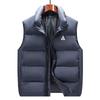Chaleco de plumón grueso con cuello alto a prueba de viento para hombre, Otoño e Invierno, Nuevo, para Exteriores, 90% Terciopelo, Nuevo Estándar Nacional, Chaleco Exterior de Plumón de Pato Blanco