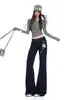Al por Mayor Spot Jeans Azules Originales de Tiro Bajo Microcampana para Mujer Otoño Estilo Chica Picante Americana Jeans Acampanados Adelgazantes