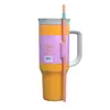 Copo Térmico Transfronteiriço Novo de Grande Capacidade em Aço Inoxidável 304 a Vácuo 40oz Copo com Canudo Copo com Alça e Canudo para Carro