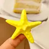 Pinza para el pelo de estrella de mar simulada de resina al por mayor Serie Dopamina Océano Flequillo de crema Pinza de pico de pato lateral Accesorios para el cabello Tocado