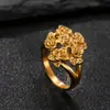 Venda quente transfronteiriça joias de aço inoxidável fundição anel de rosa em relevo tridimensional design retrô feminino anel de aço titânio