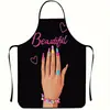 Ropa de trabajo de barbero de comercio exterior personalizada, delantal de cocina, delantal hecho a mano para estudio DIY, delantal de manicurista