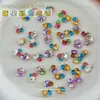 Decorações de Arte para Unhas Empilháveis com Mini Strass Coloridos de Doce, Estilo Fresco de Verão, Strass para Unhas Redondos 3D com Parte Traseira Pontiaguda