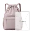 Mochila de Cordão Grande Capacidade Genuína Simples da Moda Estilo Coreano Encomenda Personalizada para Mulheres Esportes ao Ar Livre Viagem Mochila de Cordão