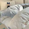 Juego de funda de edredón de algodón lavado Hello Kitty estilo Ins para chica de cuatro piezas, juego de sábanas de tres piezas estilo princesa para dormitorio