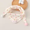 Toalha Triangular de Algodão Puro Venda de Sucesso na Amazon Cruzamento de Fronteiras Babadores de Algodão Puro Toalha de Baba para Crianças Pequenas Babador de Bebê com Bolso para Arroz