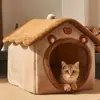 Casa Nido para Gatos y Perros Invierno Cálido Perro Pequeño Gatos y Perros Cuatro Estaciones Universal Removible y Lavable Casa para Perros Nido Cama para Gatos Suministros para Mascotas