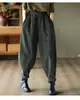 Nuevos Pantalones Harem de Moda Morados para Mujer 2026, Forrados de Felpa y Engrosados, Tallas Grandes, Adelgazantes, Casual