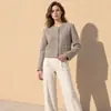 Abrigo de Cachemira Huang Yuxiang Otoño/Invierno 2026, Abrigo Corto Estilo Chanel para Mujeres Petites, Abrigo de Lana para el Trabajo para Mujeres