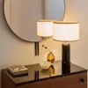 Lámpara de Mesa de Gravedad Minimalista Nórdica de Mármol, Modelo de Sala de Estilo Zen, Recepción de Hotel, Lámpara de Mesita de Noche de Travertino