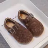 Retro Soft Leather Hidden Heel Birkenstock Shoes Women 2026 Winter New Arrival Plus Velvet Buckle Forest Style Slip-on Cotton Shoes