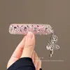 Pasador de Pelo con Borla de Campana de Diamante Azul para Mujer, Accesorio de Pelo Exquisito de Gama Alta, Pinza Lateral, Pasador de Pelo, Pinza BB Lateral de Estilo Antiguo
