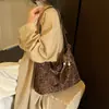 Bolso de Hombro Estampado de Leopardo para Mujer 2026 Nuevo de Gama Alta Gran Capacidad Bolso Tote para el Trabajo Retro Bolso Grande de Hombro Cruzado