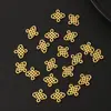 Cor de ouro 14K oco duplo pendurado nó chinês diy material de pingente feito à mão acessórios de grampo de cabelo vintage antigo chinês
