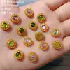 Turmalina natural prata 925 banhada redondo furo passante acessórios pulseira pulseira acessórios diy semi-acabado novo