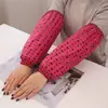 Funda de Cuero Impermeable y a Prueba de Aceite Acolchada para Hombres y Mujeres Trabajo Anti-manchas Resistente al Desgaste Manga de Protección Laboral Otoño e Invierno Cocina Manga de PU