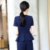 Temperamento Servicio al Cliente Ropa de Trabajo Tienda de Joyería Ropa de Trabajo Recepción de Hotel Pantalones de Pierna Ancha Traje Profesional de Verano Mangas Cortas para Mujer