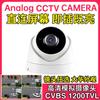 Plug and Play Brillante 1200TVL Analógica CVBS Cámara de Vigilancia Hemisférica para el Hogar en Interiores LED de Visión Nocturna Infrarroja