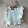Mono de estilo coreano ins para primavera y otoño, amigable con la piel del bebé, lindo conejito para niños y niñas, mameluco de algodón para bebé + toalla para saliva