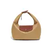 Bolsa Térmica para Marmita de Nylon à Prova d'Água 2025, Design Exclusivo, Bolsa de Mão para o Trabalho, Bolsa Versátil Casual Ombro Formato Dumpling para Mulheres