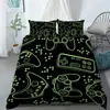 Funda Nórdica con Mango de Juego de Colores Divertidos Decoración de Dormitorio para Niños, Niños, Adultos Funda de Edredón de Poliéster Funda de Almohada Venta Directa
