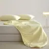 Funda de colchón refrescante no adhesiva Jialiya de nailon-spandex, alfombrilla refrescante suave naturalmente transpirable, cobertura completa de 360 grados, se mantiene en su lugar, adecuada para dormir desnudo en habitaciones con aire acondicionado