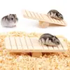 Balancín de tronco para hámster, pequeño oso dorado para mascotas, conejillo de indias, puente de madera, juguetes para hámster, suministros