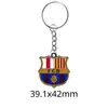 Llavero con Emblema de Equipo de Fútbol Mundial Colgante de Metal para Interior de Coche Colgante de Cuerda de Cuero Collar Colgante Ventilador Regalo Personalizado Venta al por Mayor