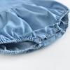 Ins Ropa de verano europea y americana para niños, bebé, manga corta con volantes, chaqueta enteriza, espalda hueca con amor, ropa de escalada vaquera