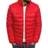 Comércio Exterior Transfronteiriço Estilo Ano Todo Masculino Gola Alta Cor Sólida Simples Jaqueta Acolchoada de Algodão Ombros Peito Matelassê Diamante Casaco de Algodão Quente Masculino