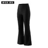 Pantalones acampanados de cintura alta para niñas, pantalones de yoga elásticos para niños, pantalones casuales para niñas para uso al aire libre, tallas medianas y grandes, pantalones deportivos de primavera y otoño
