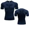 Comércio Exterior Base Camada para Corrida Treinamento na Academia Masculina Respirável Absorvente de Suor Elástica Calça Legging Camiseta Esportiva de Secagem Rápida