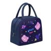 Bolsa de almuerzo gruesa con dibujos animados para estudiantes, portátil, cuadrada, bonita, para niños