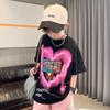 220g Ropa para Niños Camiseta de Manga Corta para Niños Verano Nuevo Estilo Verano para Niños Marca de Moda Estilo de Media Manga Tops Urbanos para Niños