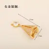 Accesorios de Cobre Chapados en Oro de 18 Quilates, Exquisitos Accesorios de Trompeta con Forma de Flor de la Etnia Miao, Piezas de Trompeta con Patrones, Exquisitos Materiales para Manualidades al por Mayor