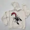 Sudadera Sp5Der de Moda Más Vendida en el Extranjero, Corte Holgado Estilo Americano, Forro Polar, Sudadera con Capucha de Telaraña de Espuma, Stock Listo de Fábrica