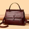 Bolsa Feminina Nova Chegada Couro Cera de Abelha Bolsa de Ombro Cruzada Bolsa Feminina Padrão Crocodilo Elegante da Moda Bolsa de Mão Feminina para Cabelo