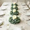 Coroa de castiçal de fábrica, coroa de eucalipto artificial, decoração de vela, coroa de folhas de eucalipto, castiçal de decoração de mesa para festa