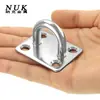 Trava Quadrada para Porta em Aço Inoxidável 304, Acessórios para Tenda Vela de Sol, Placa Quadrada com Olhal Fixa para Pendurar, Acessórios para Ferragens Marítimas