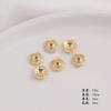 Cuentas de flores de circonita blanca con microincrustaciones que conservan el color, chapadas en oro de 18 quilates, soporte para flores, collar, pulsera, colgante, accesorios de joyería, material DIY
