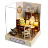 Zhiquwu Casa em Miniatura DIY Casa Mini Feita à Mão Brinquedo Atividade para Crianças Meninas Presente de Aniversário Escolar Modelo