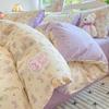 Juego de cama de dibujos animados de algodón puro de cuatro piezas 2025 Nuevo Invierno Ropa de cama para niños Sábanas Cubre edredón Juego de cama de tres piezas para dormitorio