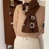 Novo Cachecol de Outono e Inverno Feminino de Inverno Estilo Coreano Versátil de Lã Tricotada Estudante Menina Fofa Cachecol Longo de Alta Qualidade