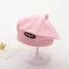 Gorro de bebé, boina de primavera y otoño para niña, gorro de lana para bebé, gorro de pintor para niño, gorro de punto para otoño e invierno.