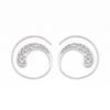 Brincos de aro espiral em forma de coração boêmio brincos de aço inoxidável brincos de joias étnicas vintage femininas