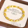 Tienda de Oro Mismo Estilo DIY Arena Dorada Cepillada Onda de Agua Punto Flor de Diamante Cinta Pulsera para Mujeres Retro Pulsera de Gama Alta
