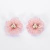 Pequeña flor para el cabello dulce y fresco para niña, accesorios para el cabello, pinza para el cabello, tela, malla, flor hecha a mano, flor artificial, joyería DIY