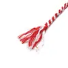 Corda de Algodão Oca de Oito Fios Duas Cores Tecida à Mão 5mm Corda de Cordão para Calça Corda para Presente Decoração de Natal Corda de Algodão