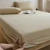 Producto nuevo, Clase A, 50 piezas, satén 100% algodón, engrosado y cepillado, sábana bajera de una pieza, estilo simple, colcha de color liso, ropa de cama de algodón puro